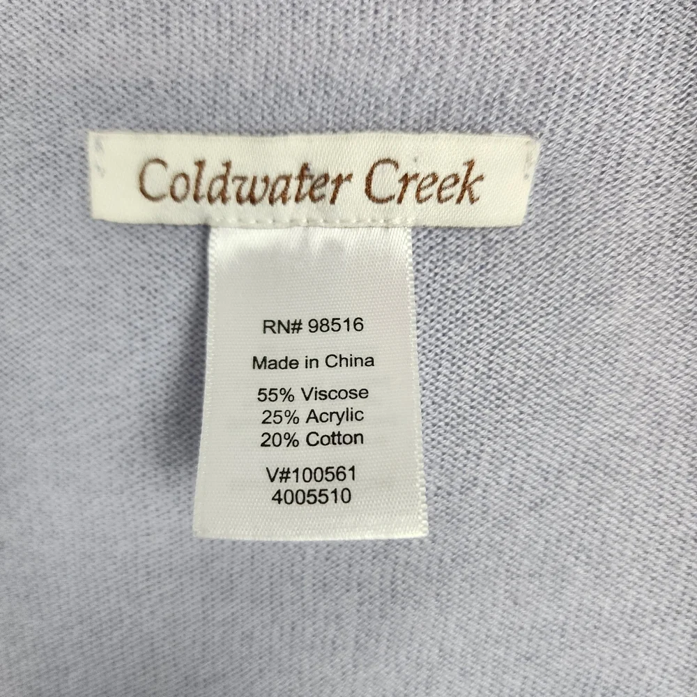 Coldwater Creek Purple Cardigan - Sleeveless High Low Shrug Sz Large
